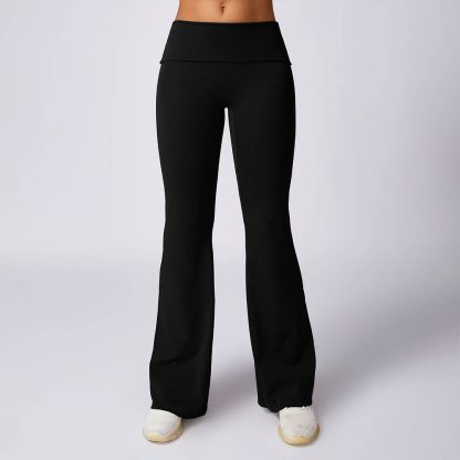 High Waist Butt-Lifting Flared Pants - Bare Sensation Wide-Leg Tight Yoga Pants for Fitness and Casual Wear - Image 3