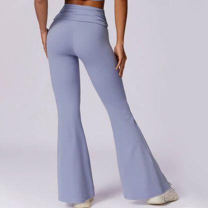 Quick-Dry Butt-Lifting Yoga Pants - Bare Sensation High Waist Flared Leggings - Image 2