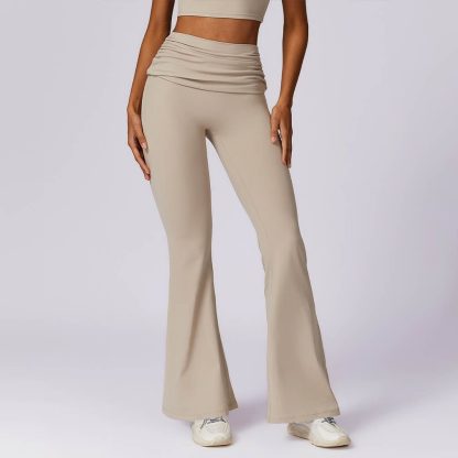 Quick-Dry Butt-Lifting Yoga Pants - Bare Sensation High Waist Flared Leggings - Image 5