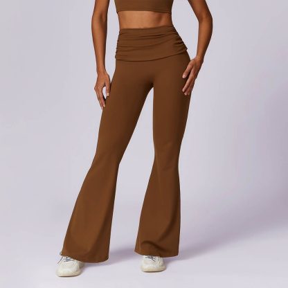 Quick-Dry Butt-Lifting Yoga Pants - Bare Sensation High Waist Flared Leggings - Image 6