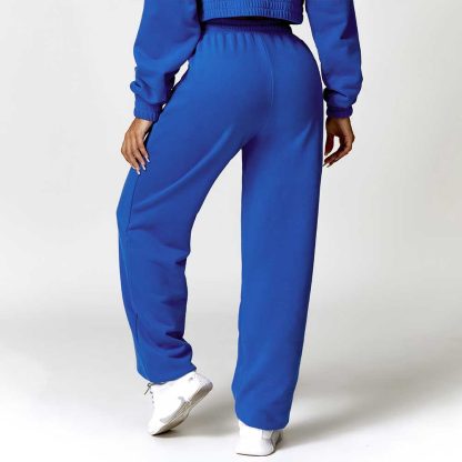 Women High-Waisted Jogger Sweatpants - Loose-Fit Straight Leg Casual Versatile Pants - Image 2