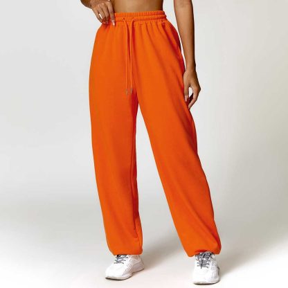 Women High-Waisted Jogger Sweatpants - Loose-Fit Straight Leg Casual Versatile Pants - Image 5