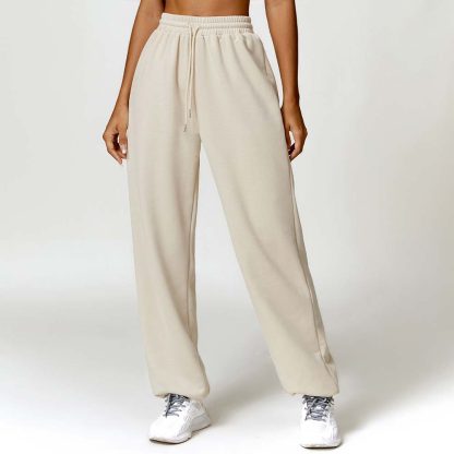 Women High-Waisted Jogger Sweatpants - Loose-Fit Straight Leg Casual Versatile Pants - Image 6