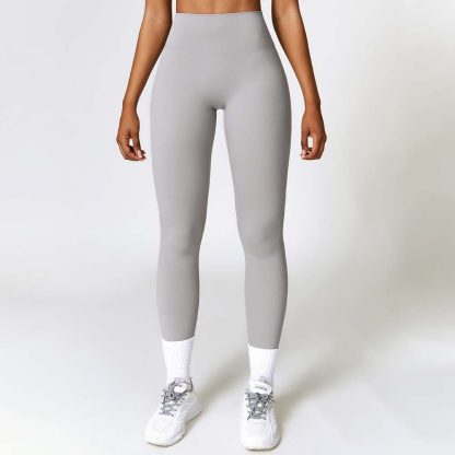 Women's High-Waisted Yoga Pants - Fleece-Lined Butt-Lifting Quick-Dry Running Fitness Leggings - Image 4
