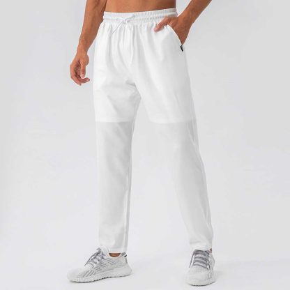 Men's Straight-Leg Loose Fit Sports Pants - Nylon Quick-Dry Breathable Running Fitness Training Pants - Image 4