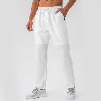 Men's Straight-Leg Loose Fit Sports Pants - Nylon Quick-Dry Breathable Running Fitness Training Pants - Image 6