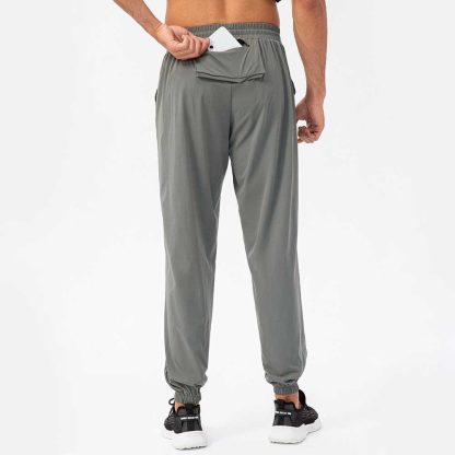 Men's Loose Fit Jogger Pants - Elastic Breathable Fitness Training Running Pants with Drawstring - Image 2