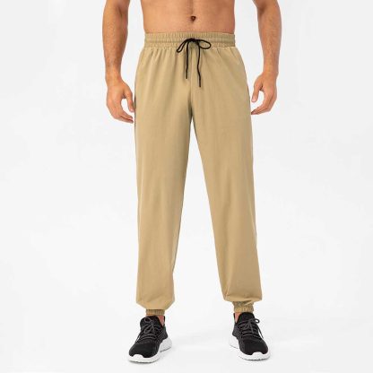 Men's Loose Fit Jogger Pants - Elastic Breathable Fitness Training Running Pants with Drawstring - Image 3