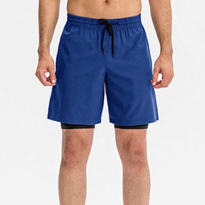 Men's Two-Layered Compression Training Shorts - High-Elastic Quick-Dry Sports Pants - Image 4