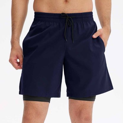 Men's Two-Layered Compression Training Shorts - High-Elastic Quick-Dry Sports Pants - Image 6