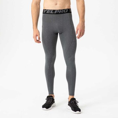 Men's Fitness Pants with Pockets - PRO Running Training Athletic Elastic Sweat-Wicking Quick-Dry Compression Leggings - Image 5