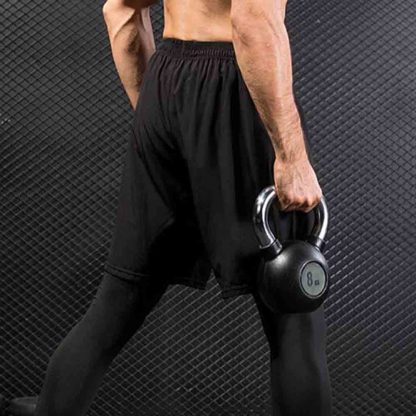 Men's Compression Leggings Mock Two-Piece - Fitness Running Training Casual Elastic Quick-Dry Pants - Image 6