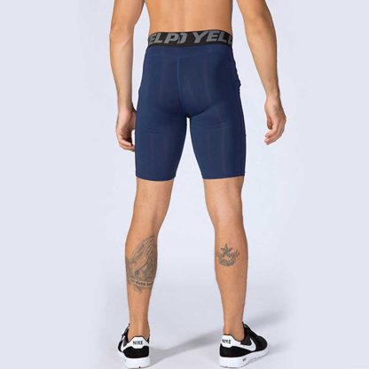 PRO Fitness Shorts with Pockets - Sweat-Wicking Quick-Drying Elastic Compression Shorts for Sports Running Training - Image 2