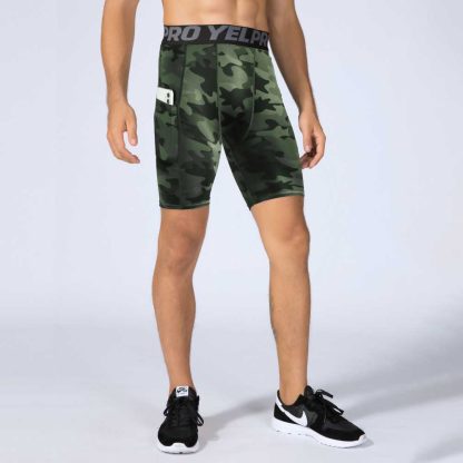 PRO Fitness Shorts with Pockets - Sweat-Wicking Quick-Drying Elastic Compression Shorts for Sports Running Training - Image 6