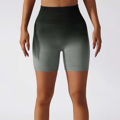 Seamless Yoga Shorts for Women Breathable Compression Workout Shorts with High Waist and Butt-Lifting Elasticity - Image 3