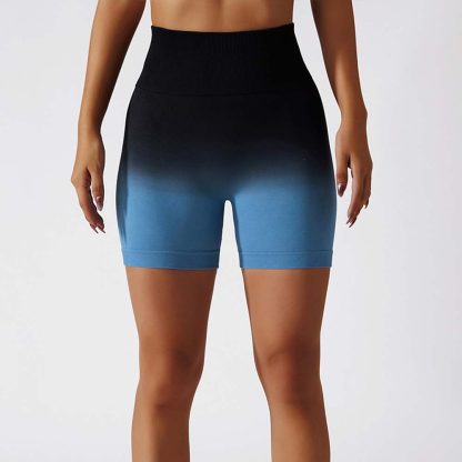 Seamless Yoga Shorts for Women Breathable Compression Workout Shorts with High Waist and Butt-Lifting Elasticity - Image 4