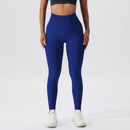 Seamless Yoga Leggings for Women High-Waisted Tummy Control Running Fitness Pants with Peach Lift - Image 3