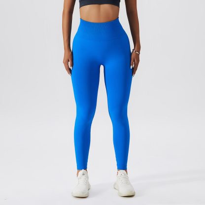 Seamless Yoga Leggings for Women High-Waisted Tummy Control Running Fitness Pants with Peach Lift - Image 5