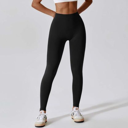 Peach Lift Yoga Pants with V-Waist Tummy Control Running Fitness Compression Leggings - Image 3