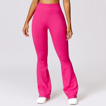 Wide-Leg Seamless Butt-Lifting Yoga Flare Pants with High Waist Tummy Control Leisure Sports Pants - Image 5