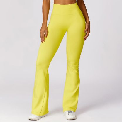 Wide-Leg Seamless Butt-Lifting Yoga Flare Pants with High Waist Tummy Control Leisure Sports Pants - Image 6