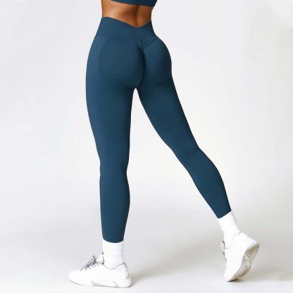High-Waisted Butt-Lifting Fitness Leggings for Women Seamless Compression Yoga Pants for Running Elastic Slimming Tummy Control Workout Pants - Image 2