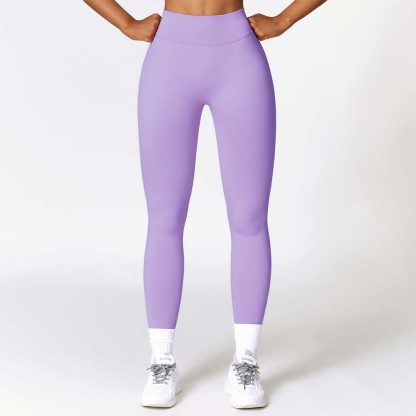 High-Waisted Butt-Lifting Fitness Leggings for Women Seamless Compression Yoga Pants for Running Elastic Slimming Tummy Control Workout Pants - Image 4