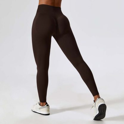 Peach Lift Seamless Yoga Leggings with Cross High Waist Compression Running Fitness Long Pants for Women - Image 6
