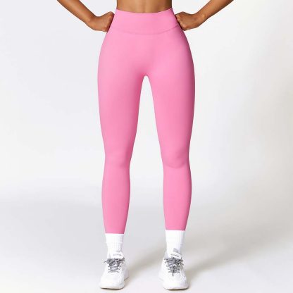 High-Waisted Butt-Lifting Fitness Leggings for Women Seamless Compression Yoga Pants for Running Elastic Slimming Tummy Control Workout Pants - Image 5