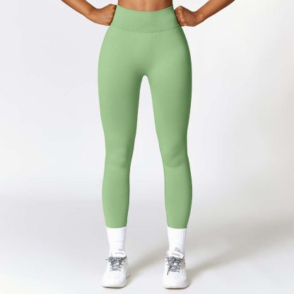 High-Waisted Butt-Lifting Fitness Leggings for Women Seamless Compression Yoga Pants for Running Elastic Slimming Tummy Control Workout Pants - Image 6