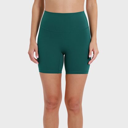 New Naked Sensation Seamless Solid Color Yoga Shorts Dual-Sided Brushed Compression Elastic Fitness Three-Quarter Pants for Women - Image 3