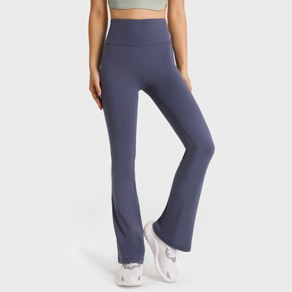New Slimming Flared Yoga Pants with Lifted Butt, High-Elasticity Naked Sensation Versatile Stylish Sports Leisure Pants for Women - Image 5