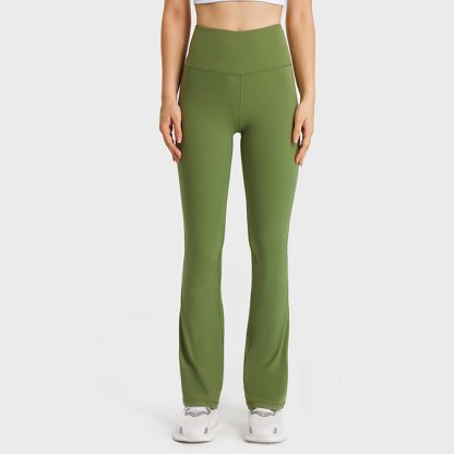 New Slimming Flared Yoga Pants with Lifted Butt, High-Elasticity Naked Sensation Versatile Stylish Sports Leisure Pants for Women - Image 6