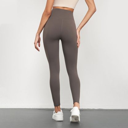 Bare Sensation Antimicrobial Yoga Pants for Women Autumn Long High-Waisted Leggings for Butt Lifting and Outdoor Fitness - Image 2
