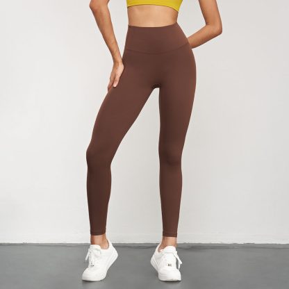 Bare Sensation Antimicrobial Yoga Pants for Women Autumn Long High-Waisted Leggings for Butt Lifting and Outdoor Fitness - Image 3