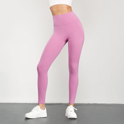 Bare Sensation Antimicrobial Yoga Pants for Women Autumn Long High-Waisted Leggings for Butt Lifting and Outdoor Fitness - Image 5