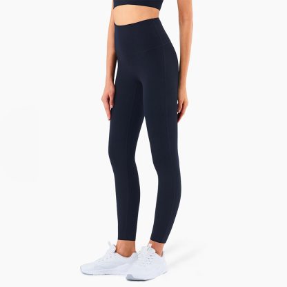 Lycra Naked Sensation High-Waisted Yoga Pants for Women Seamless Foot Opening Ideal for Summer Workouts - Image 3