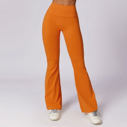 European and American Style High-Waisted Flared Yoga Pants for a Sculpted Look Ideal for Dance and Casual Wear - Image 4