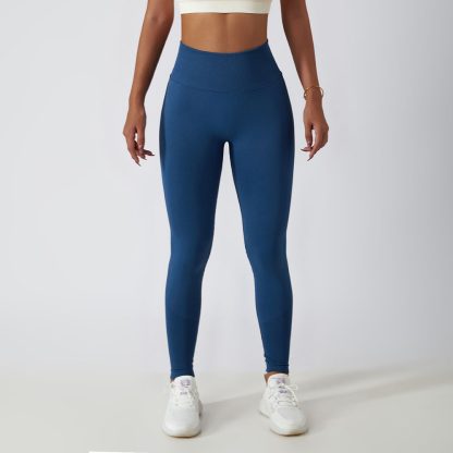 Seamless High-Waisted Breathable Yoga Pants for Women Perfect for Outdoor Running and Fitness - Image 5