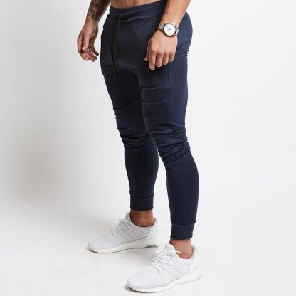 Custom Navy Sports Leggings With Drawcord L Fitness Tights China - Image 2