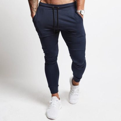 Custom Navy Sports Leggings With Drawcord L Fitness Tights China - Image 4