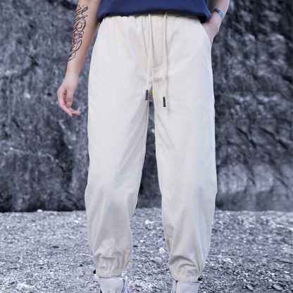 Custom Unisex Black Gym Leggings Loose Tide Winter Joggers - Image 4