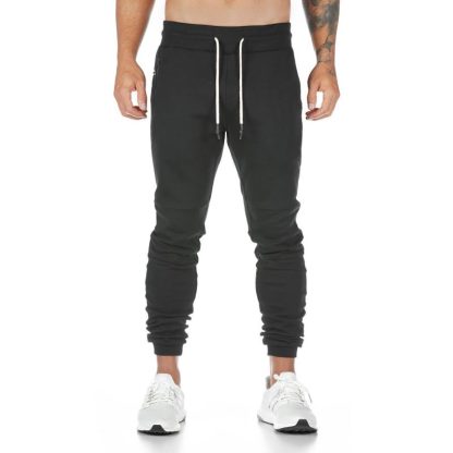 Custom Men Performance Joggers Elastic Drawcord Waistband Gym Pants - Image 3