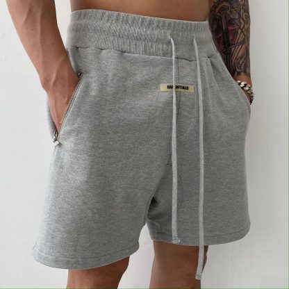 Men Workout Biker Shorts With Zipper Pockets - Image 4